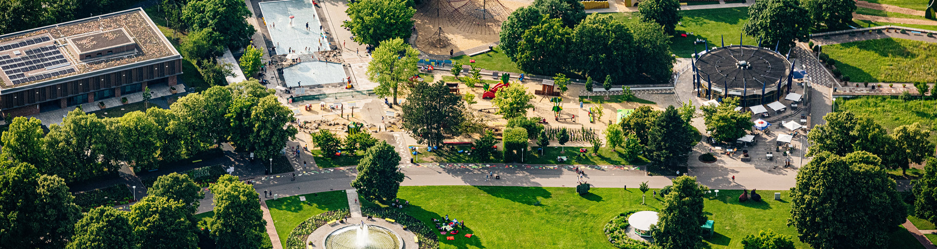 Luftbild des egaparks