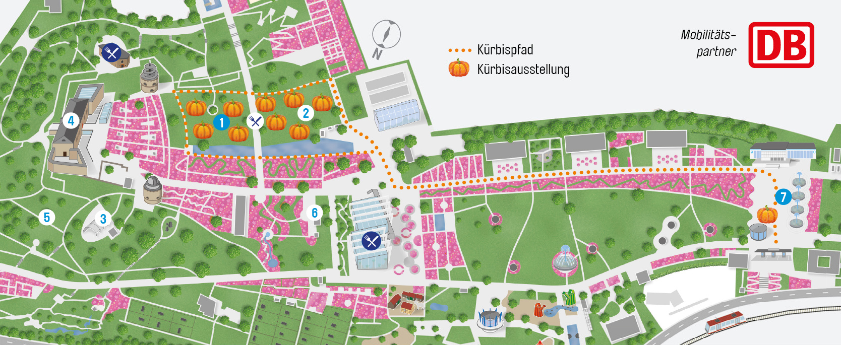 Lageplan der K&uuml;rbisfiguren
