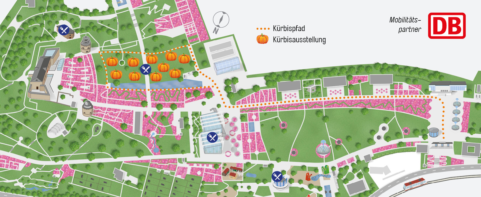 Lageplan der Kürbisfiguren Lageplan der Kürbisfiguren