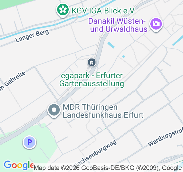 Standortkarte egapark Erfurt